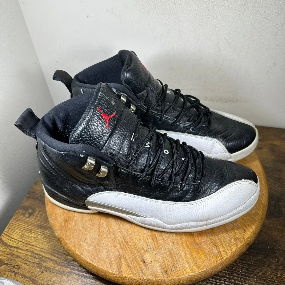 Jordan 12 Retro Playoff Black White Varsity Red CT8013-006 Mens Size 13
